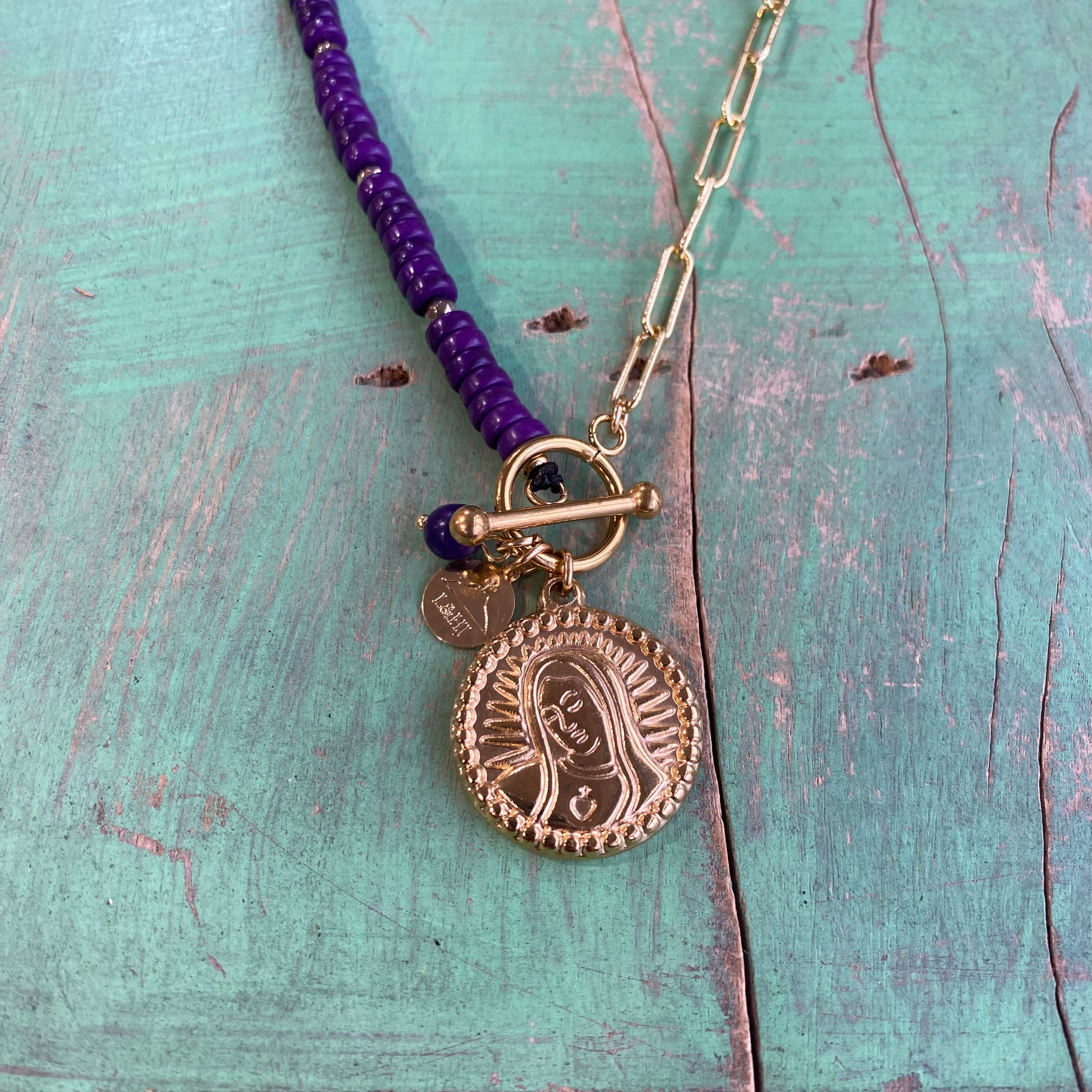 Purple OLG Paperclip Necklace