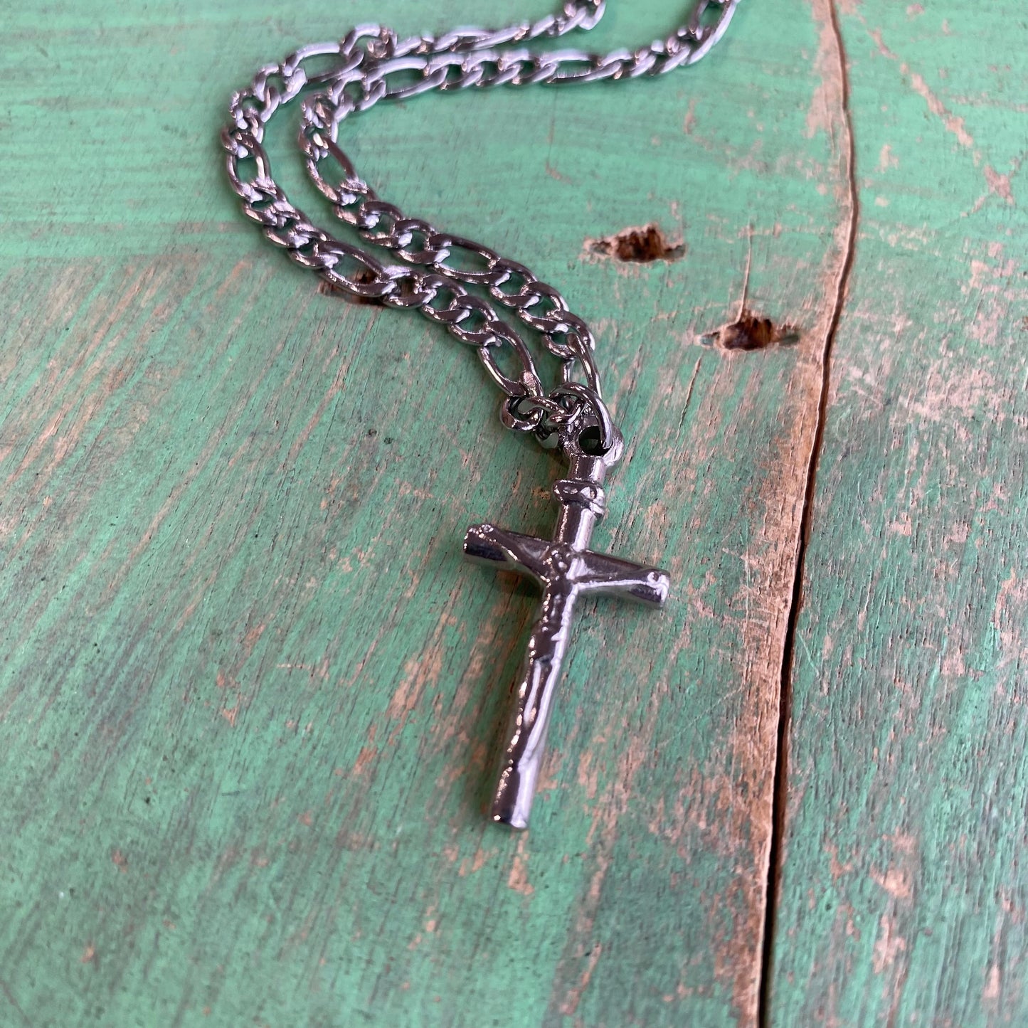 Daddy and Me Figaro Crucifix Chain