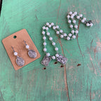 Italian Shell Pearl Scapular Necklace