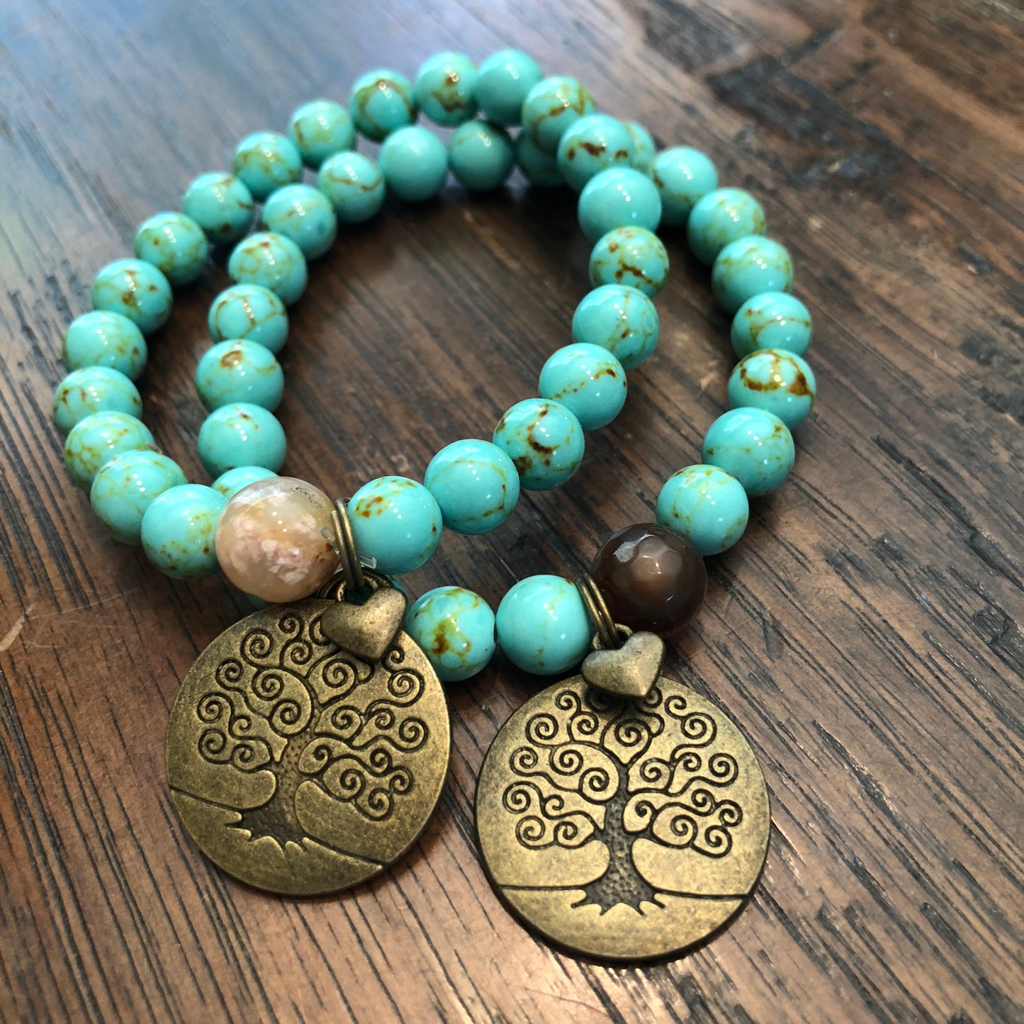 Turquoise & Bronze Bracelets