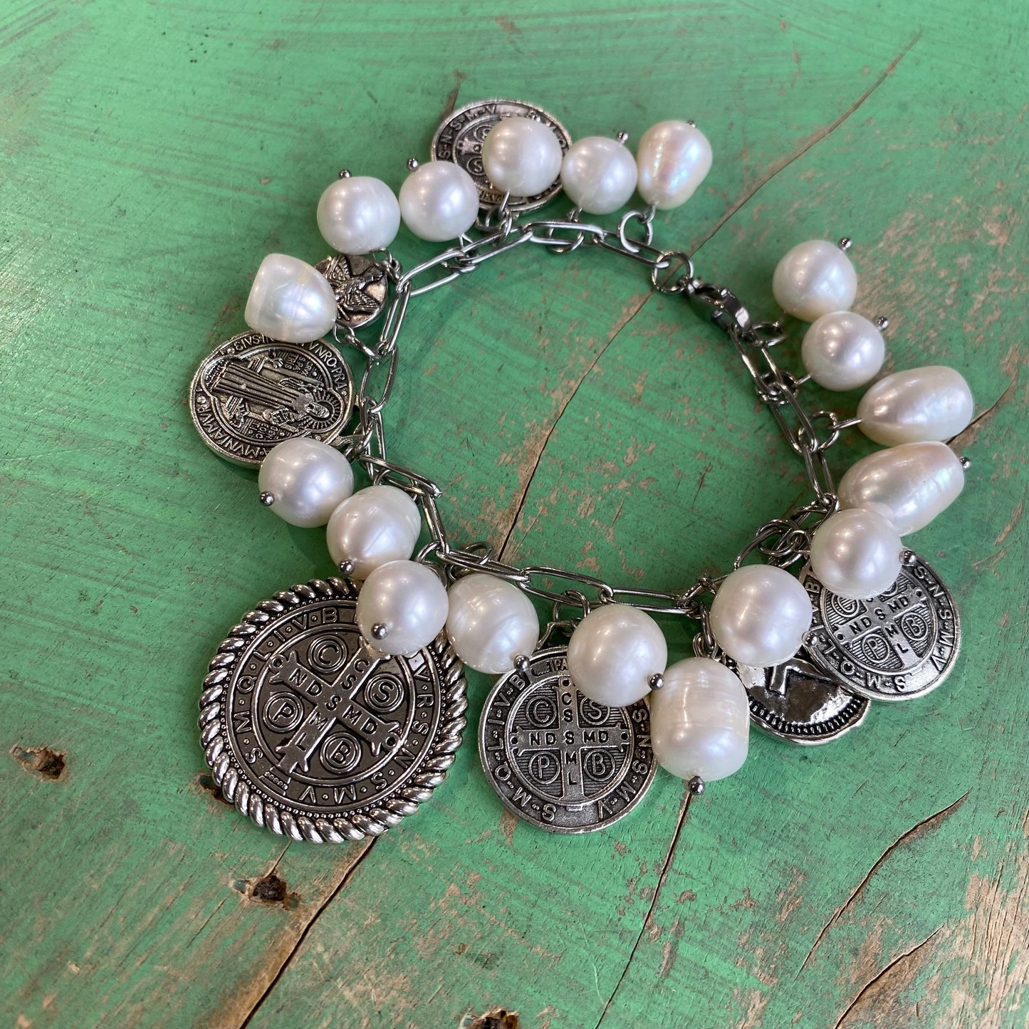 Freshwater Pearl Charm Bracelet