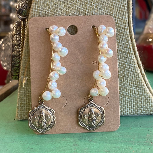 Immaculate Pearl Loop Earrings