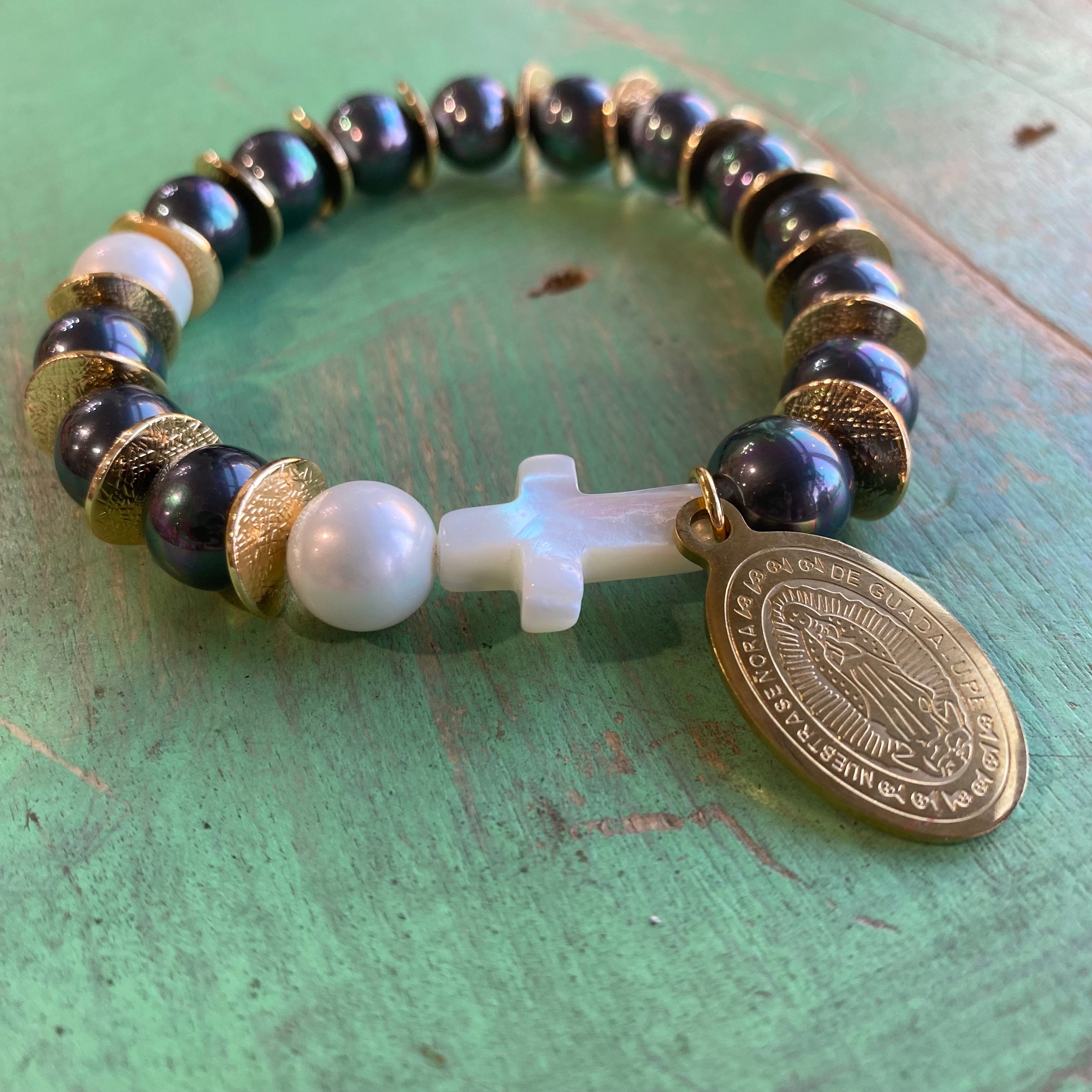 Mother of Pearl Rosary Bracelet