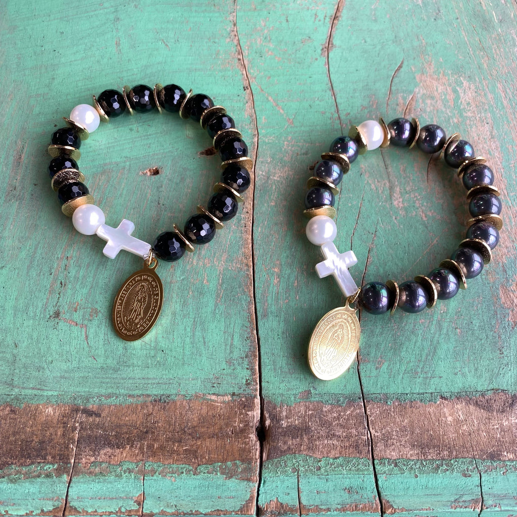 Mother of Pearl Rosary Bracelet