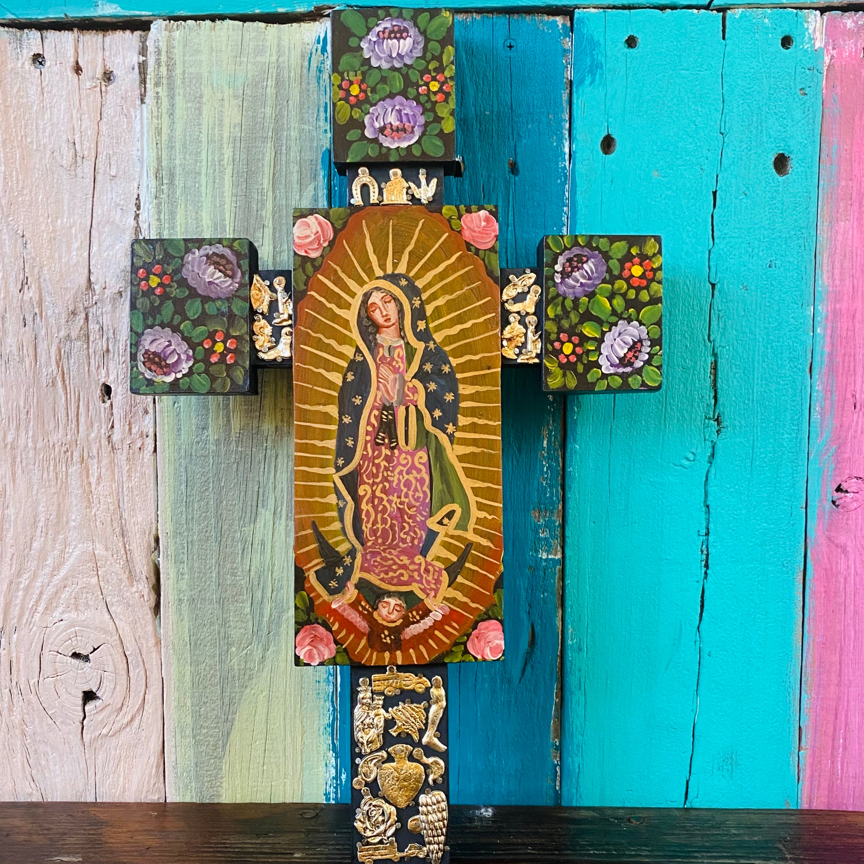 Floral Milagros OLG Cross