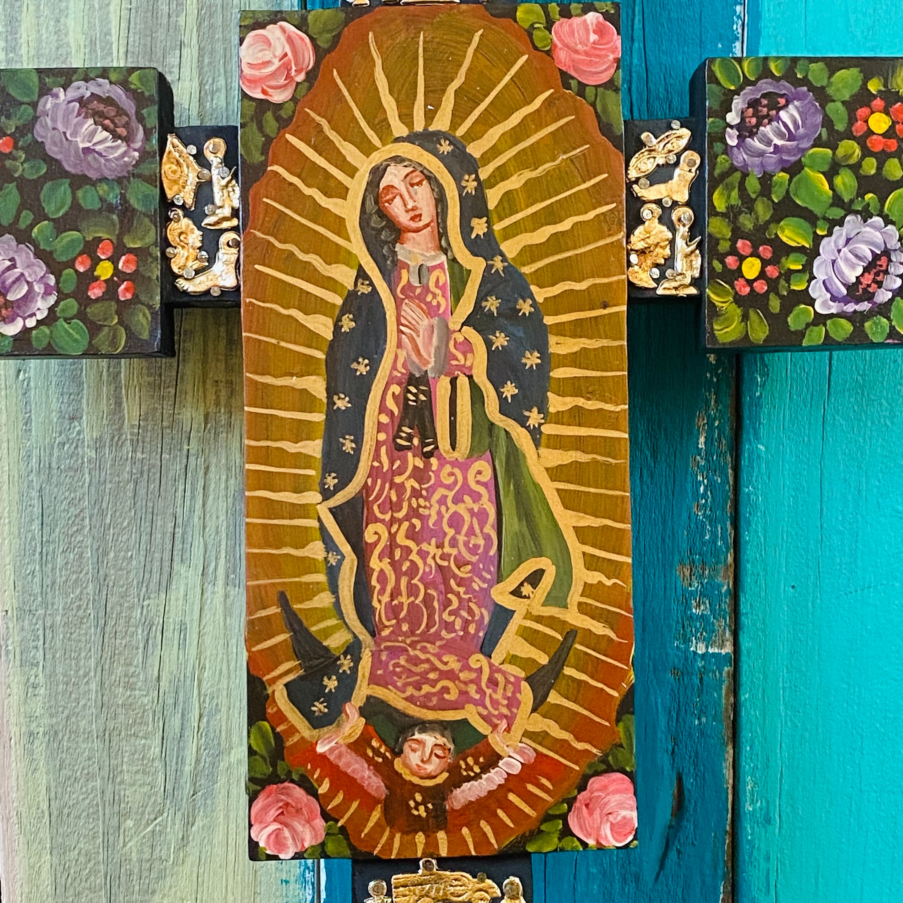 Floral Milagros OLG Cross
