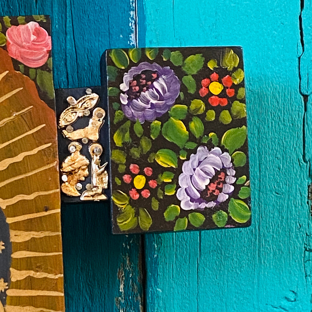 Floral Milagros OLG Cross