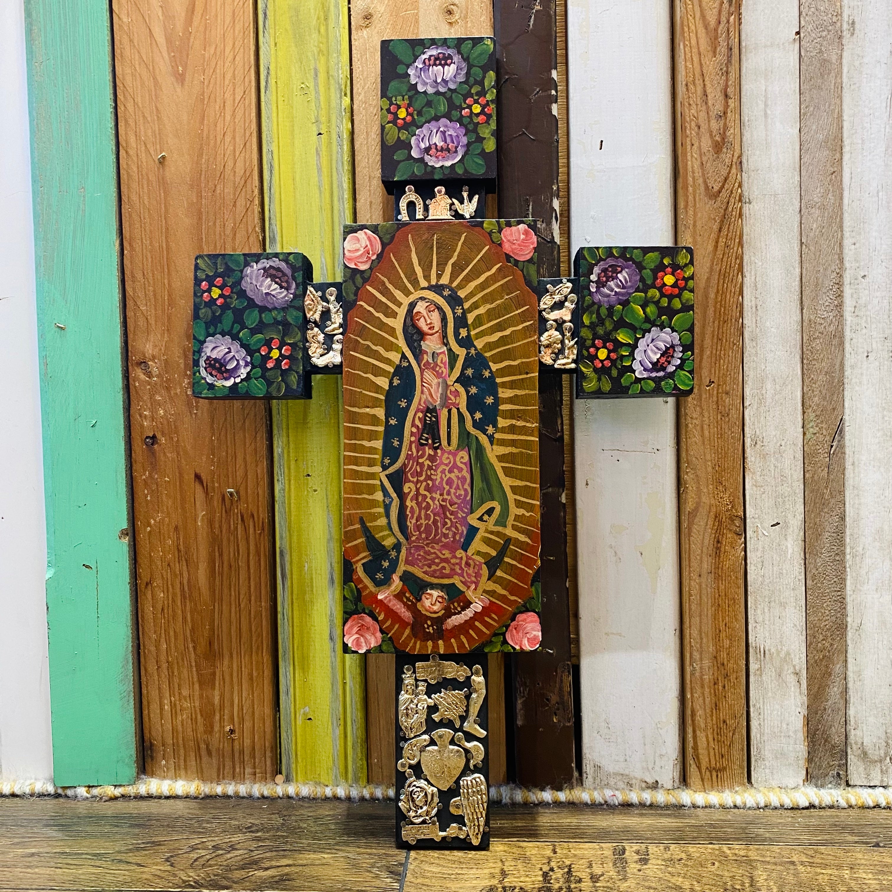 Floral Milagros OLG Cross