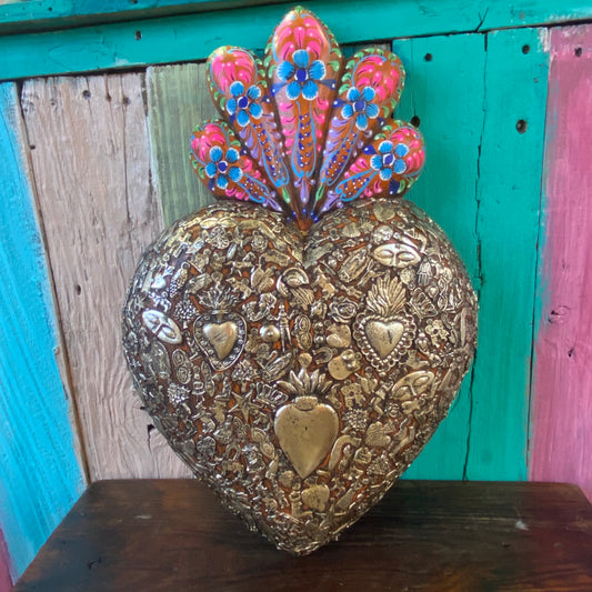 XL Flower Milagros Heart