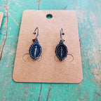 Vintage inspired Miraculous Medal Earrings