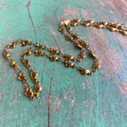 Solid Linked Gold Heart Chain Necklace or Bracelet