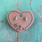 Sterling Silver Ladybug Earrings