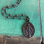 Miraculous Medal Hematite Necklace