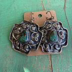 Chunky Square Cross Earrings
