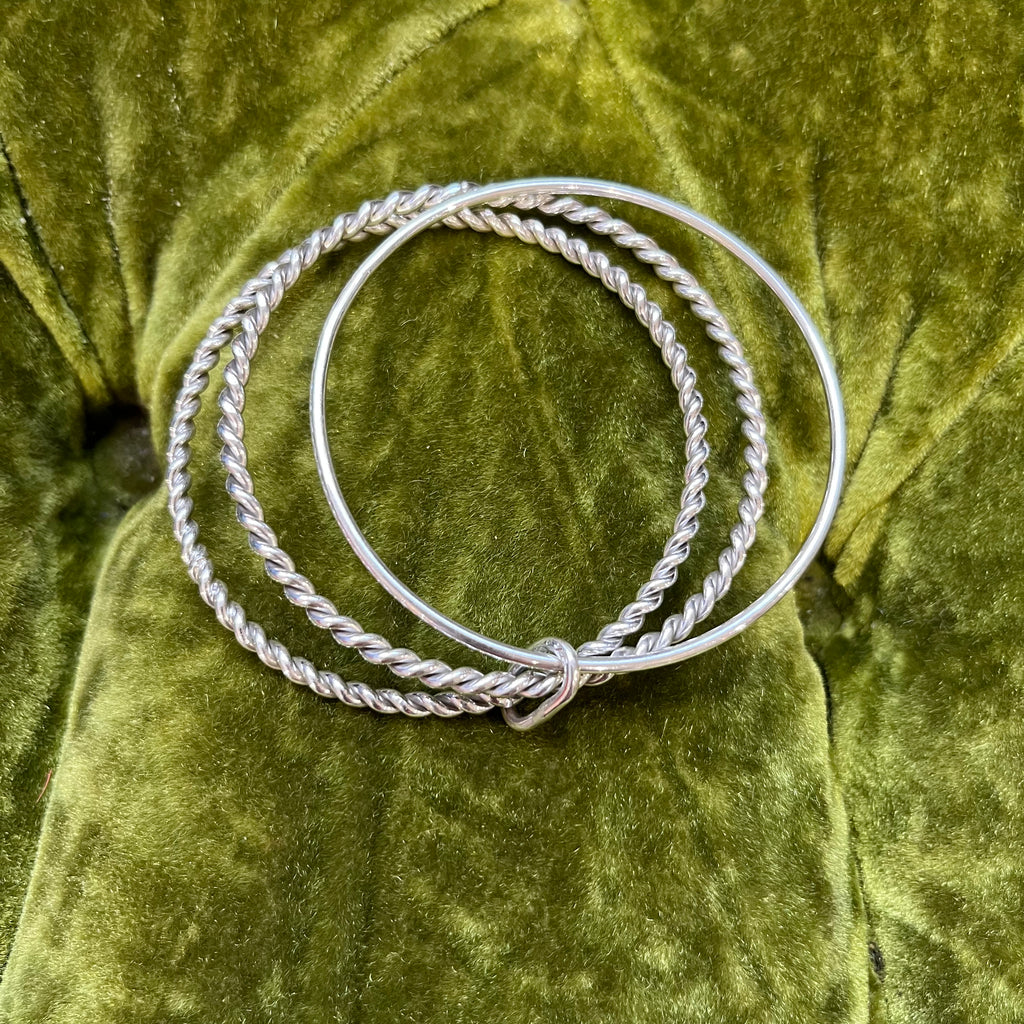 Sterling Silver Triple Bangle Set