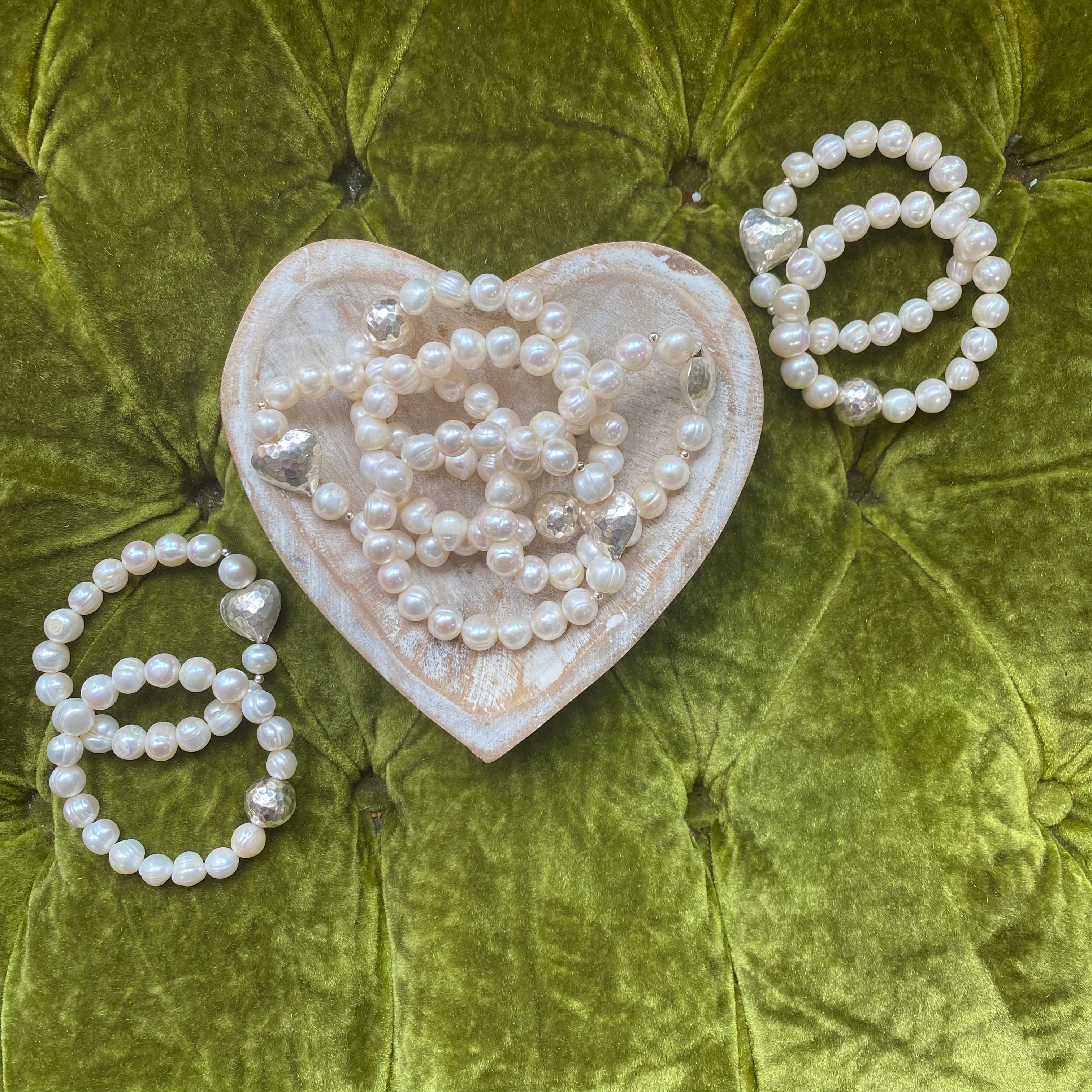 Sterling Silver Pearl Bracelet