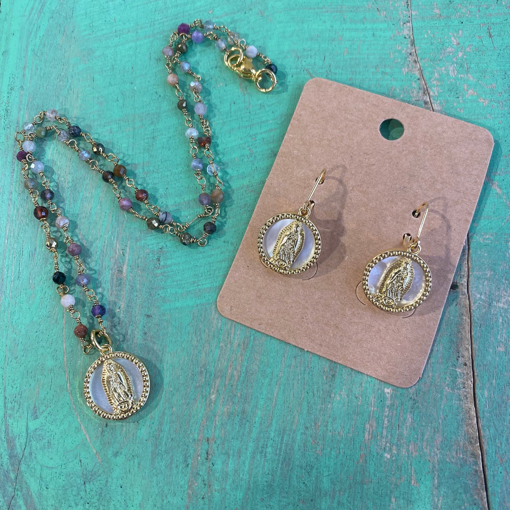 OLG Royal Colors Necklace and Earrings Set