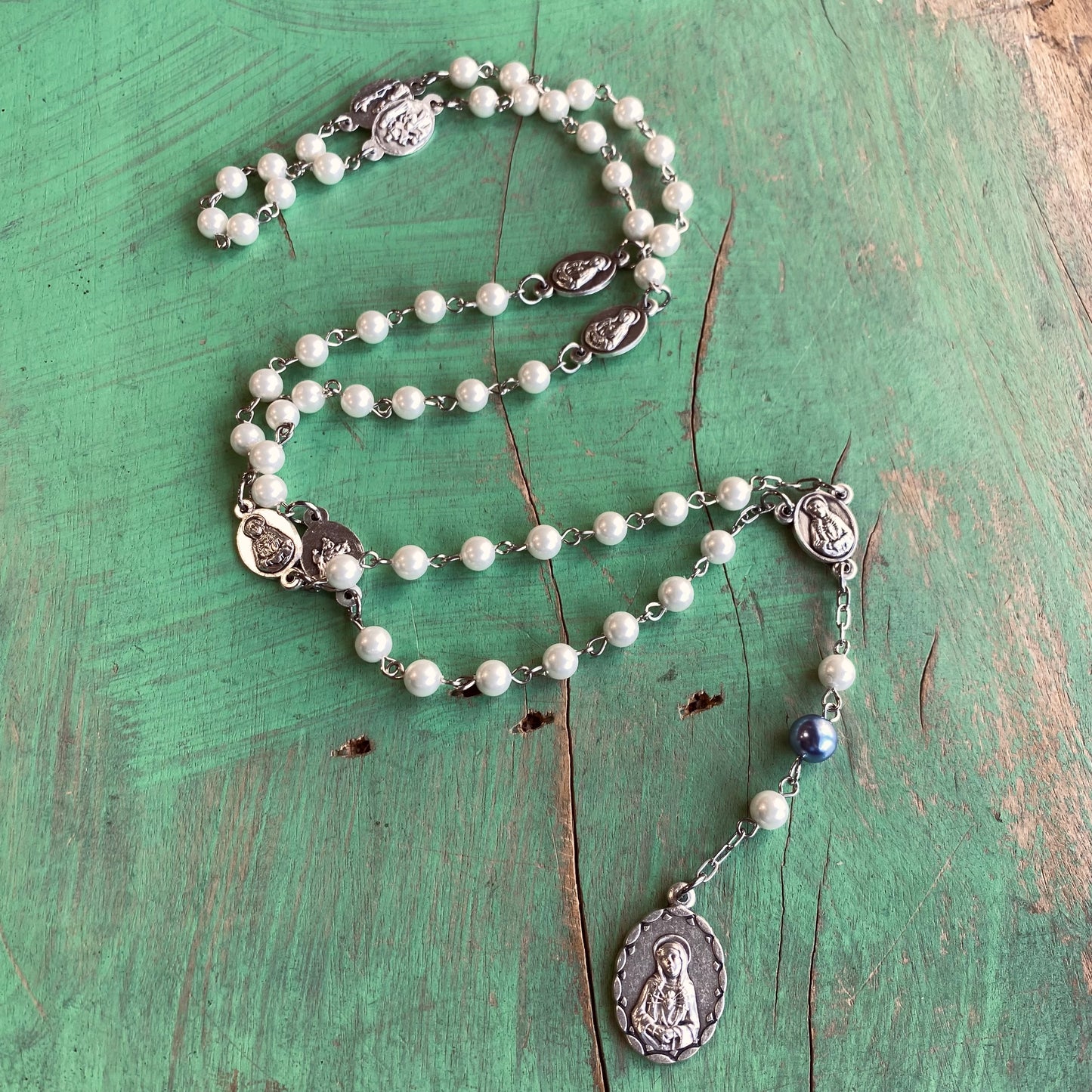 Our Lady of Sorrows Pearl Necklace