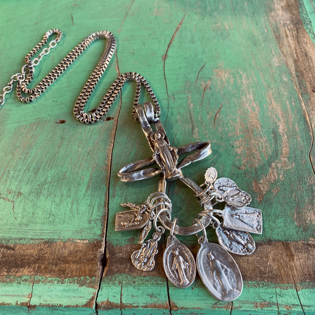 Cross Saint Charm Necklace