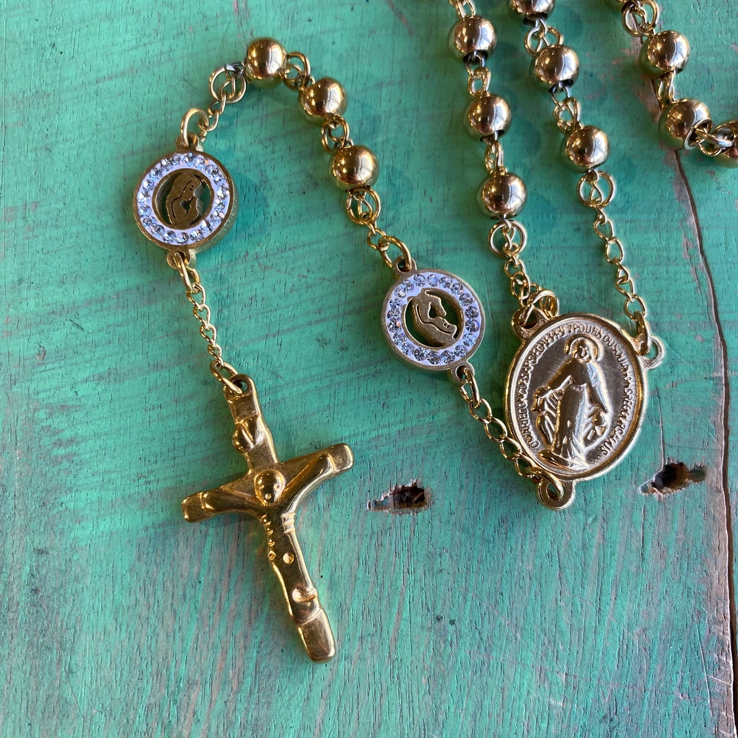 Gold Stainless Steel Rosary