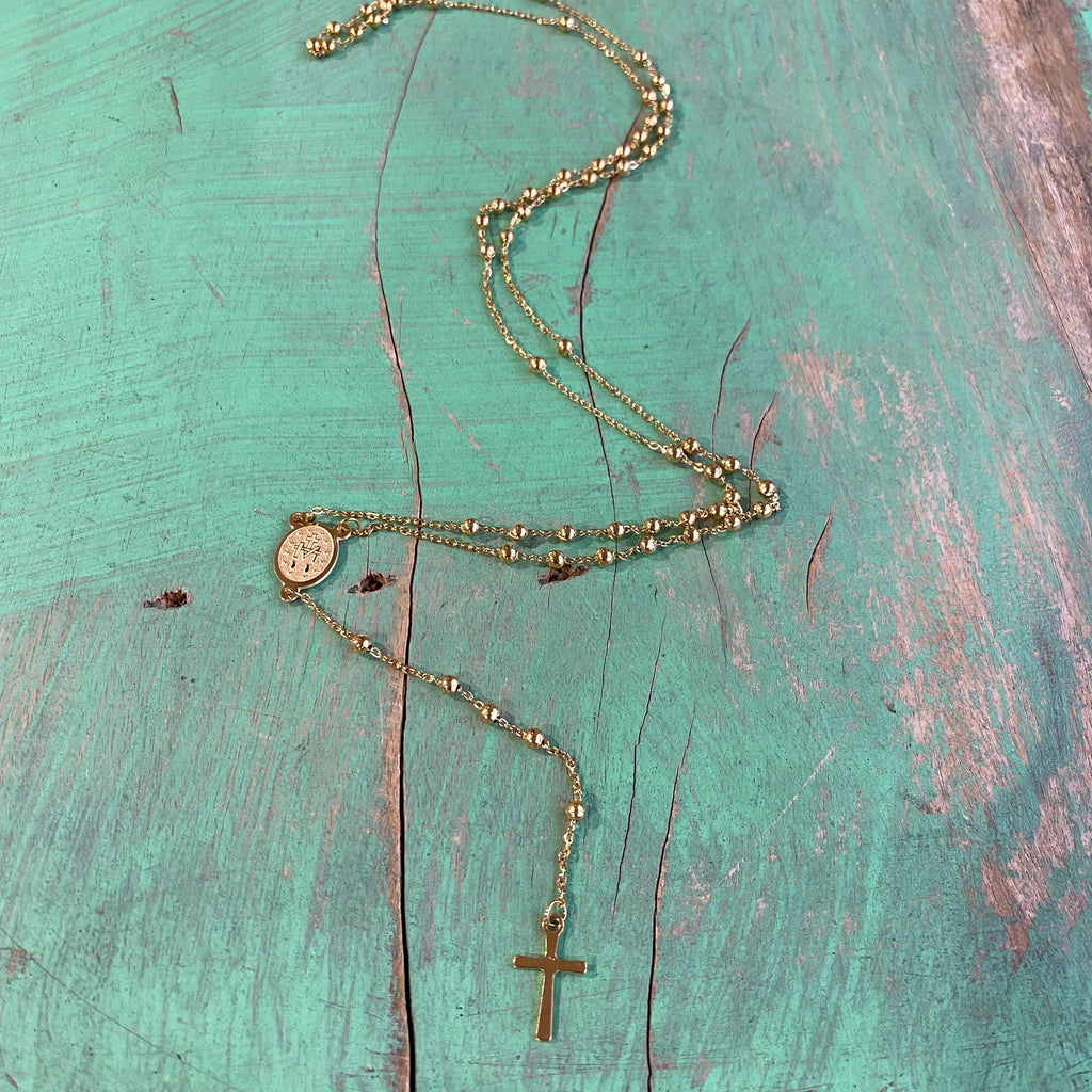 Miraculous Medal Rosary Necklace