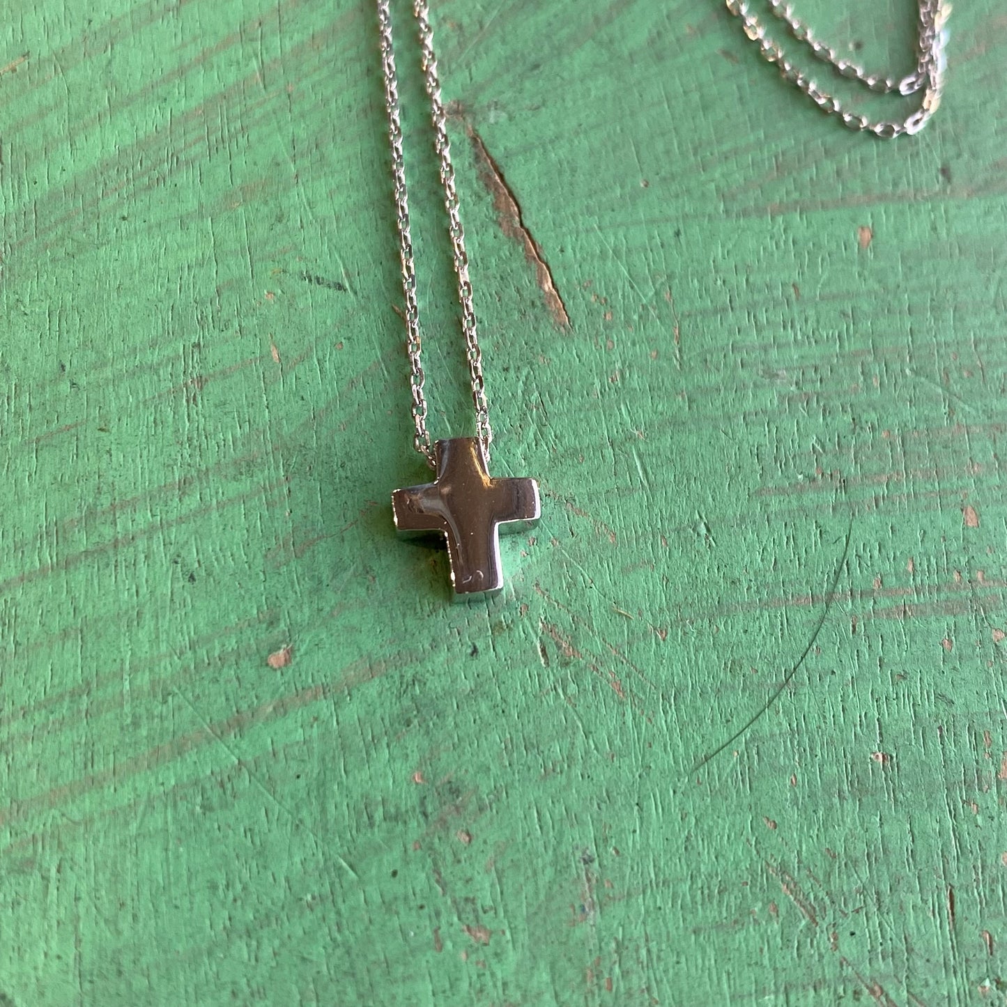 Sterling Silver Simple & Sweet Cross Necklace