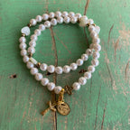 Rosary Wrap Bracelet with Gold Accents