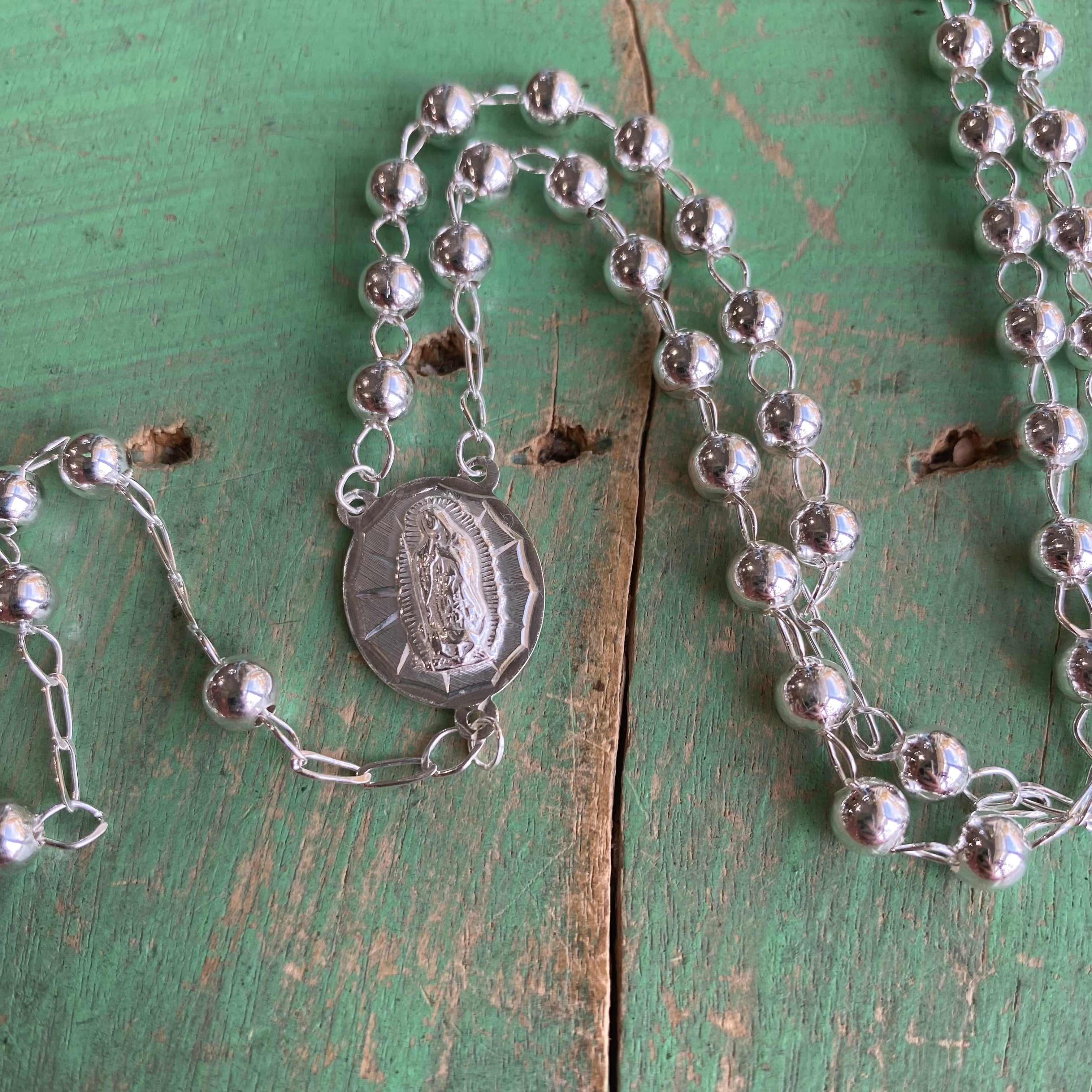 Sterling Silver OLG 5mm Rosary