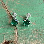 Sterling Silver Birthstone Studs