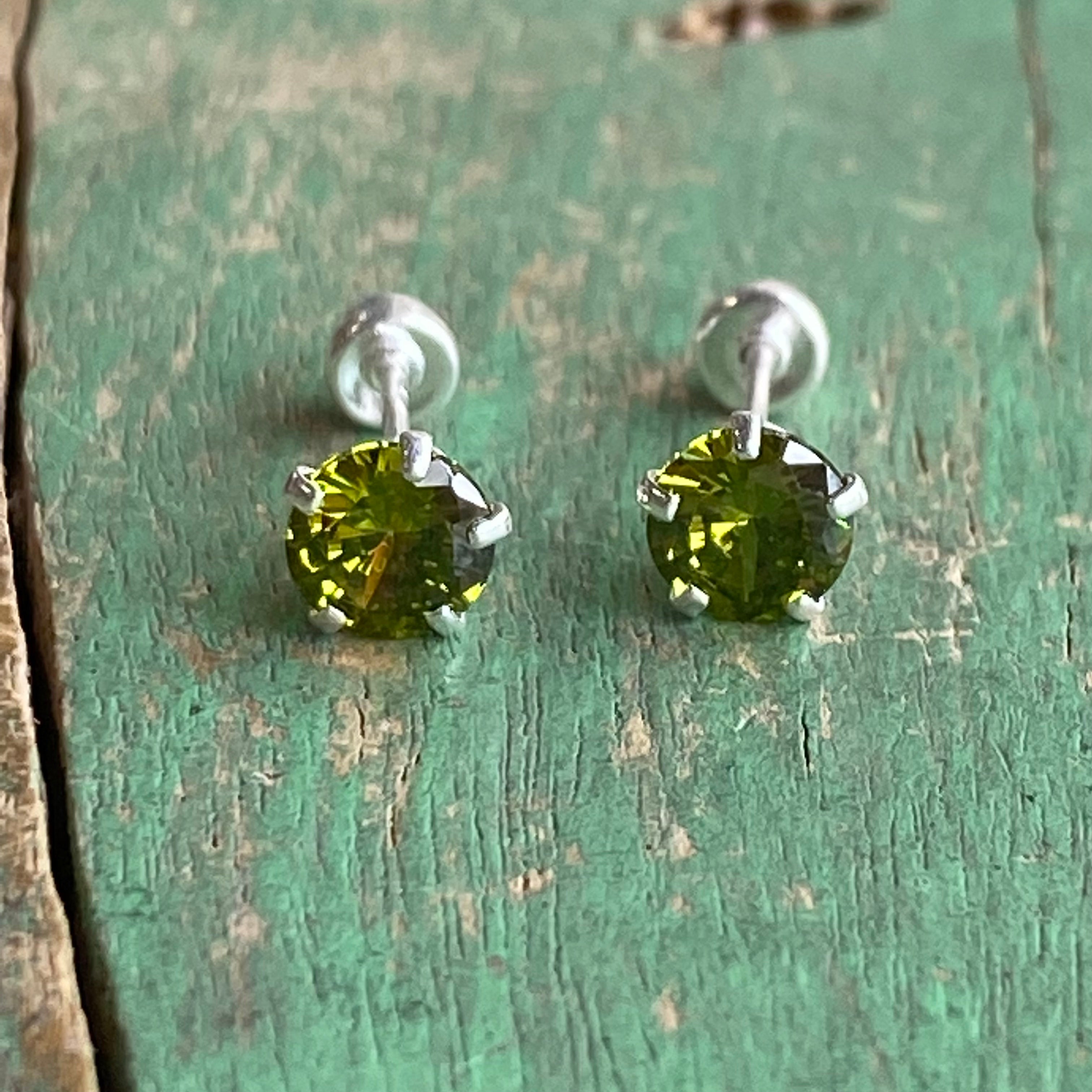 Sterling Silver Birthstone Studs