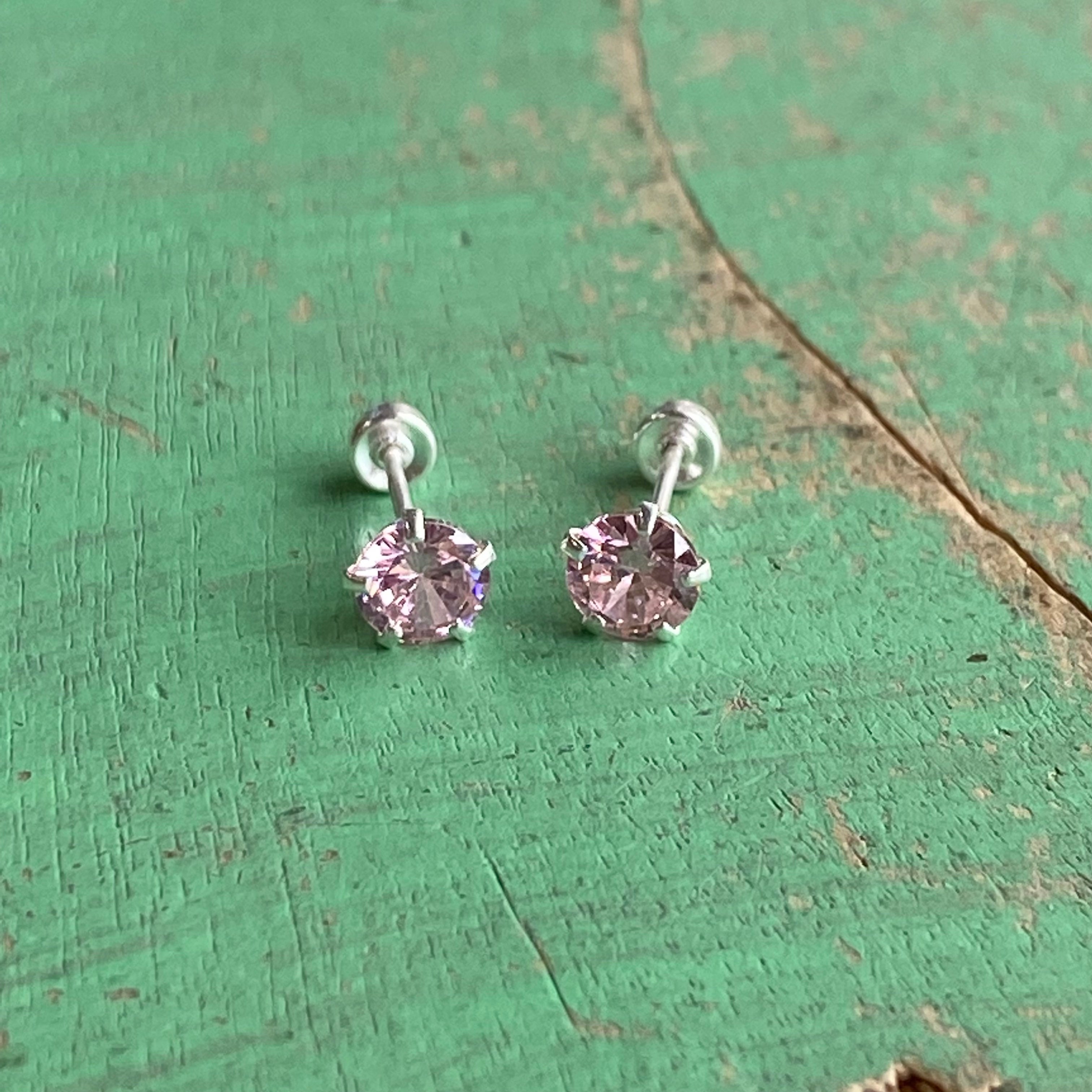 Sterling Silver Birthstone Studs