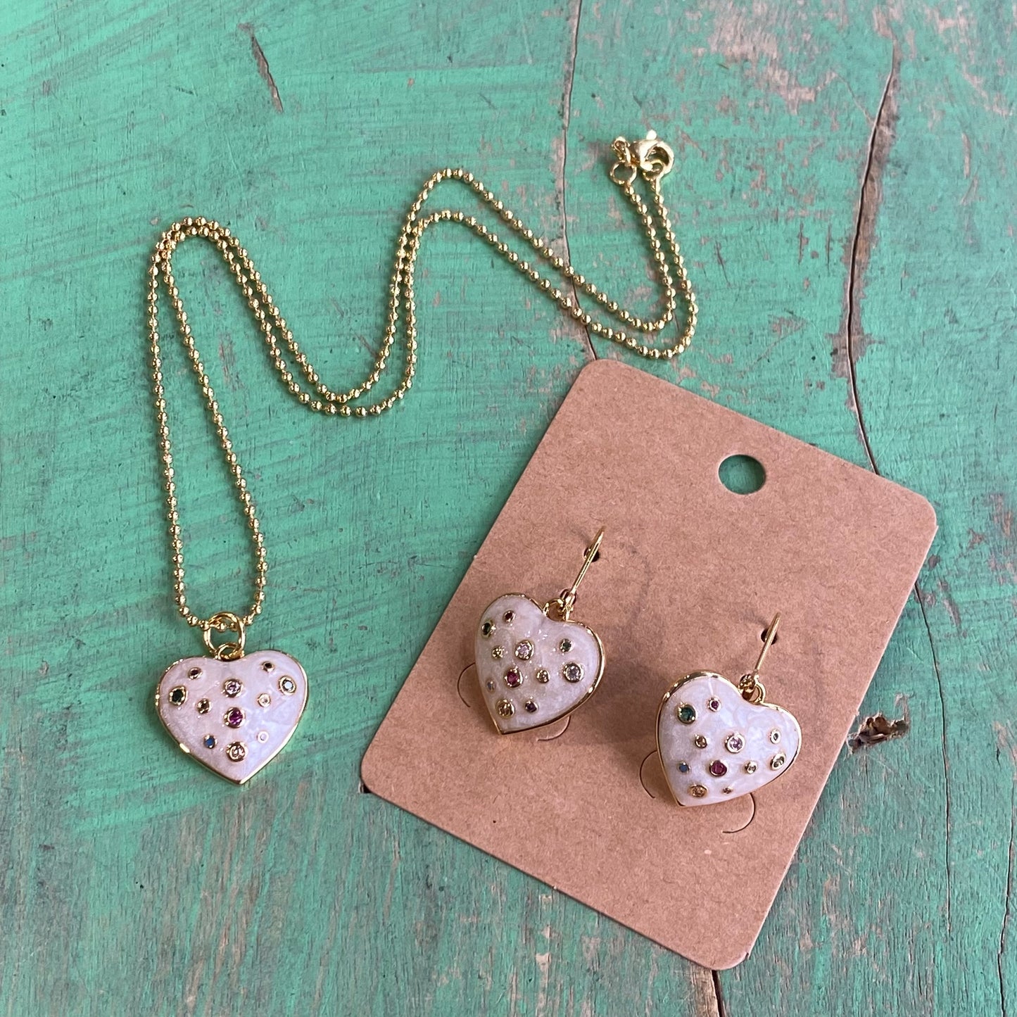 Heart For God Necklace and Earrings