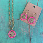 Colorful St Benedict Chain Necklace or Earrings
