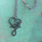 Stainless Steel Faith Heart Necklace