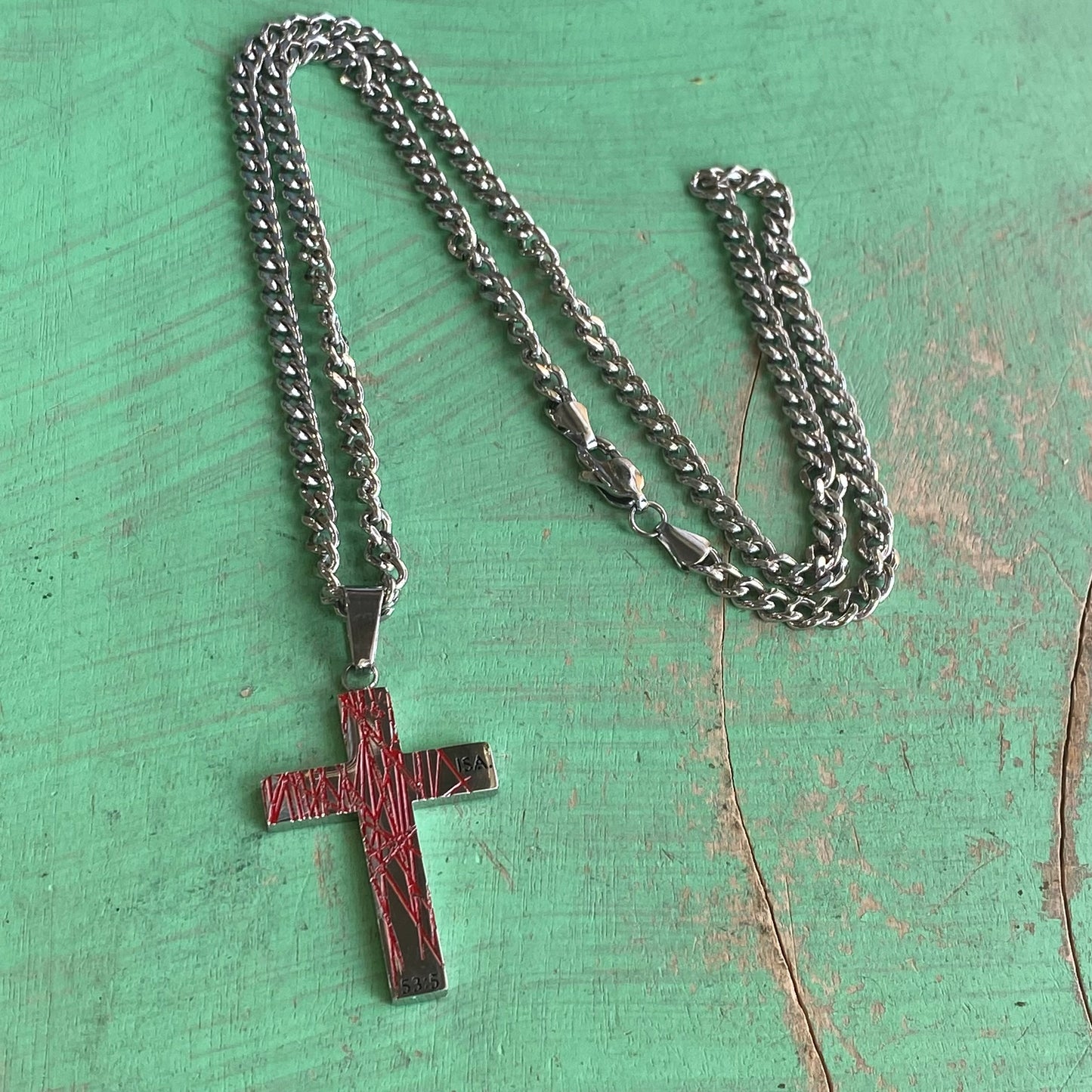Lamb of God Cross Healed 24” Necklace