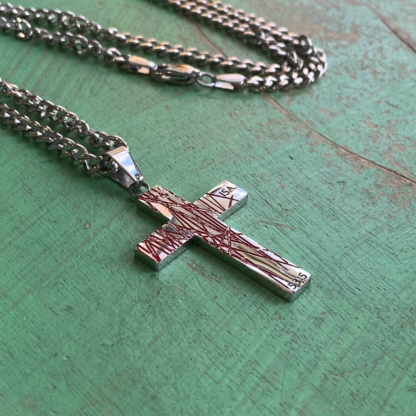 Lamb of God Cross Healed 24” Necklace