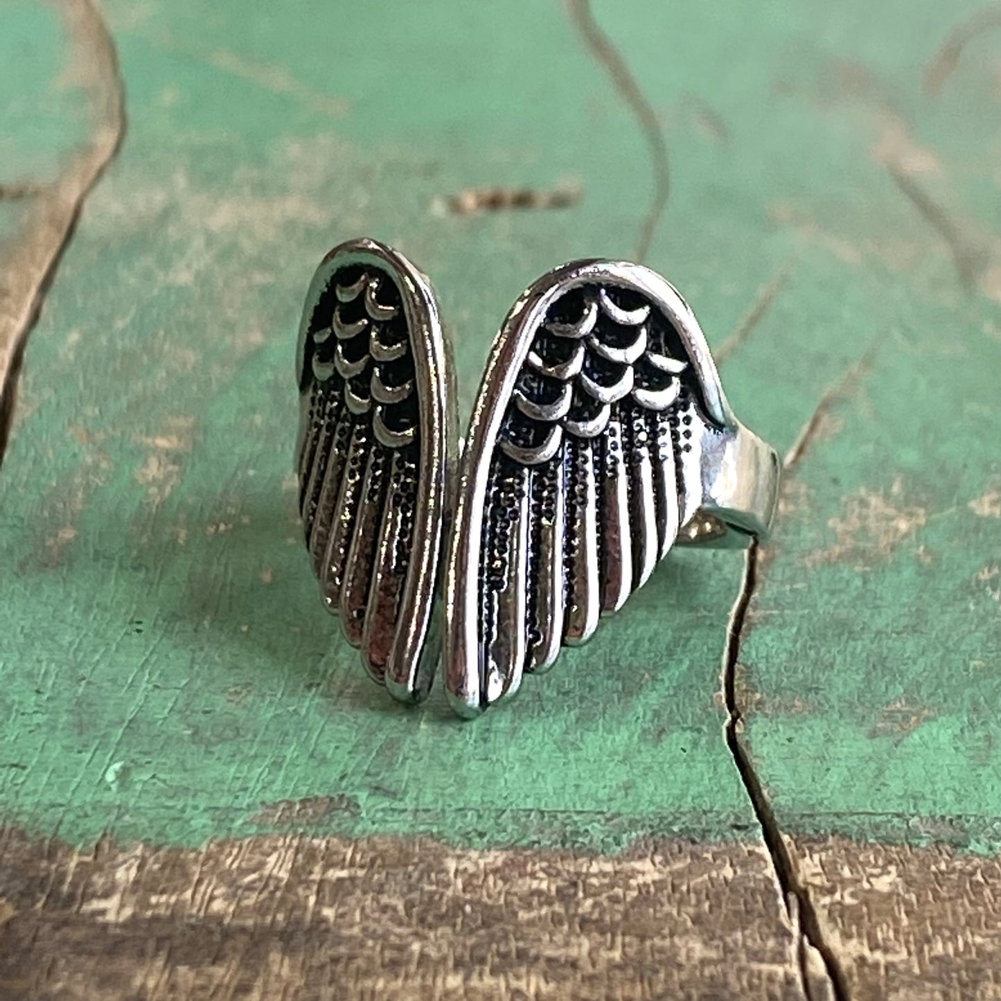 Adjustable Small Angel Wings Ring