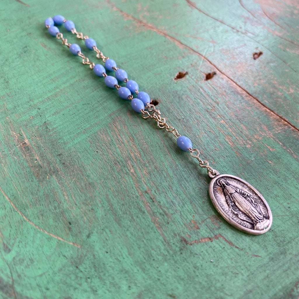 Vintage Light Blue Decade Rosary