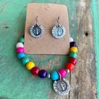 Iridescent Crystal St Benedict Multicolor Bracelet