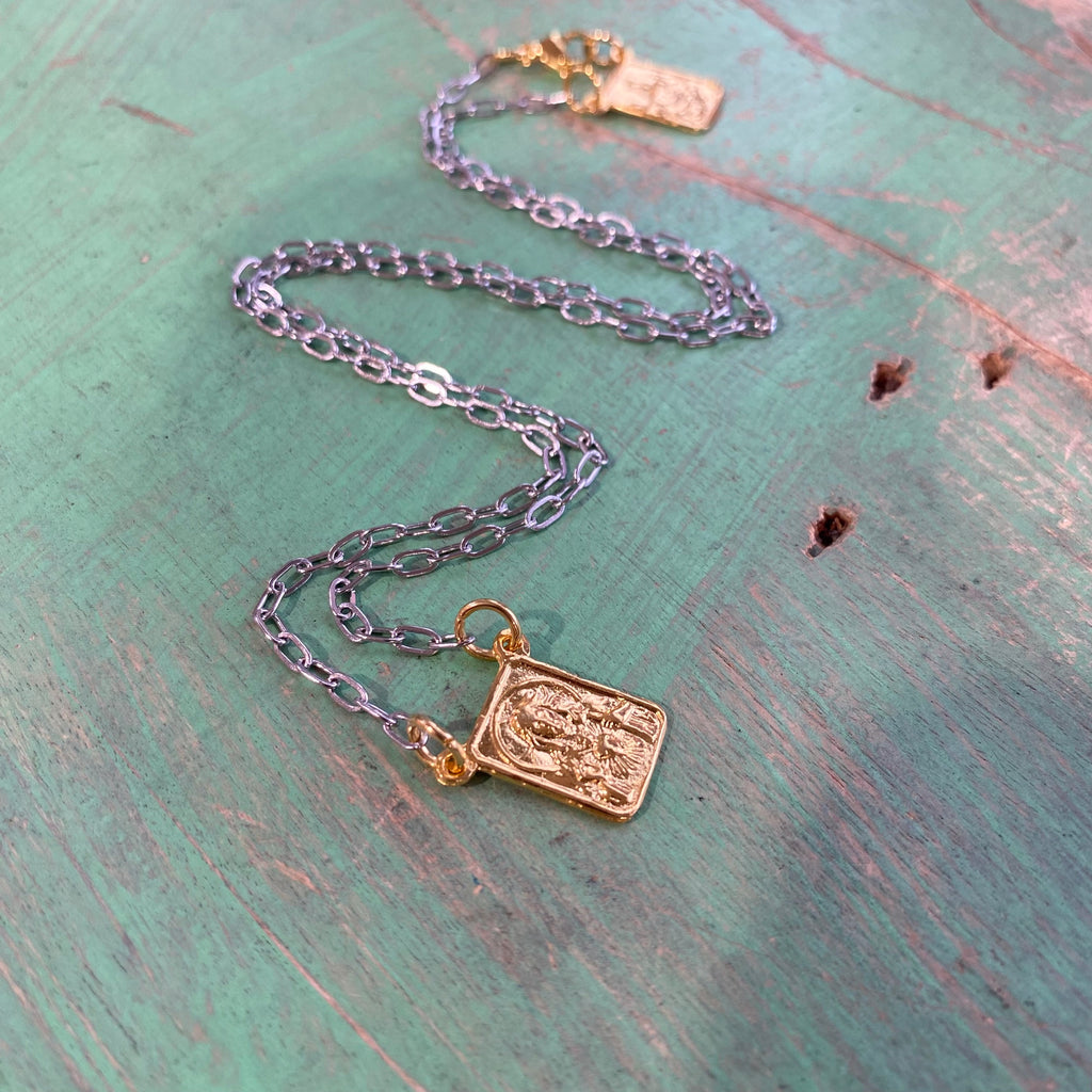 Two-Tone Scapular Necklace