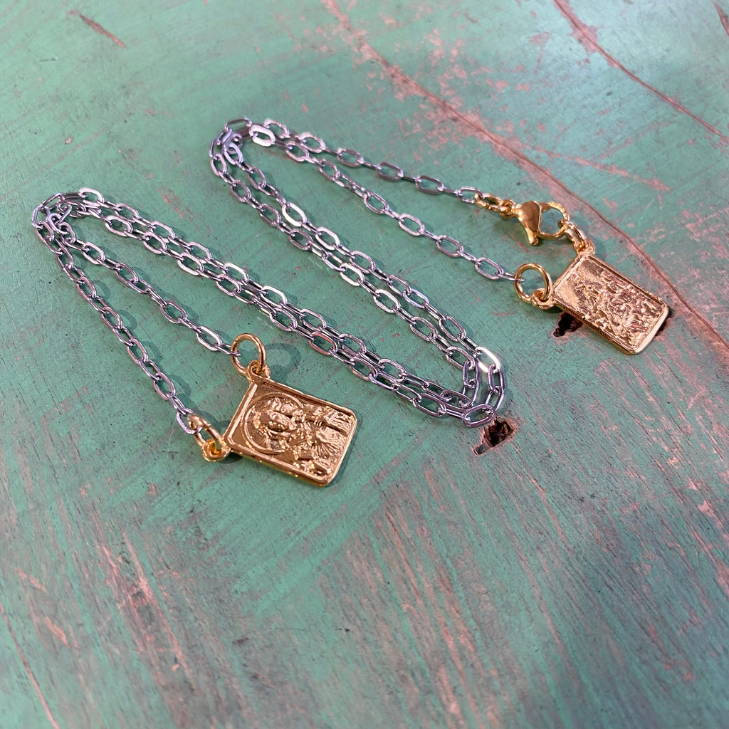 Two-Tone Scapular Necklace