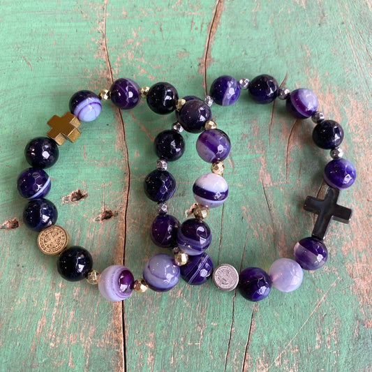 Purple Rosary Bracelet