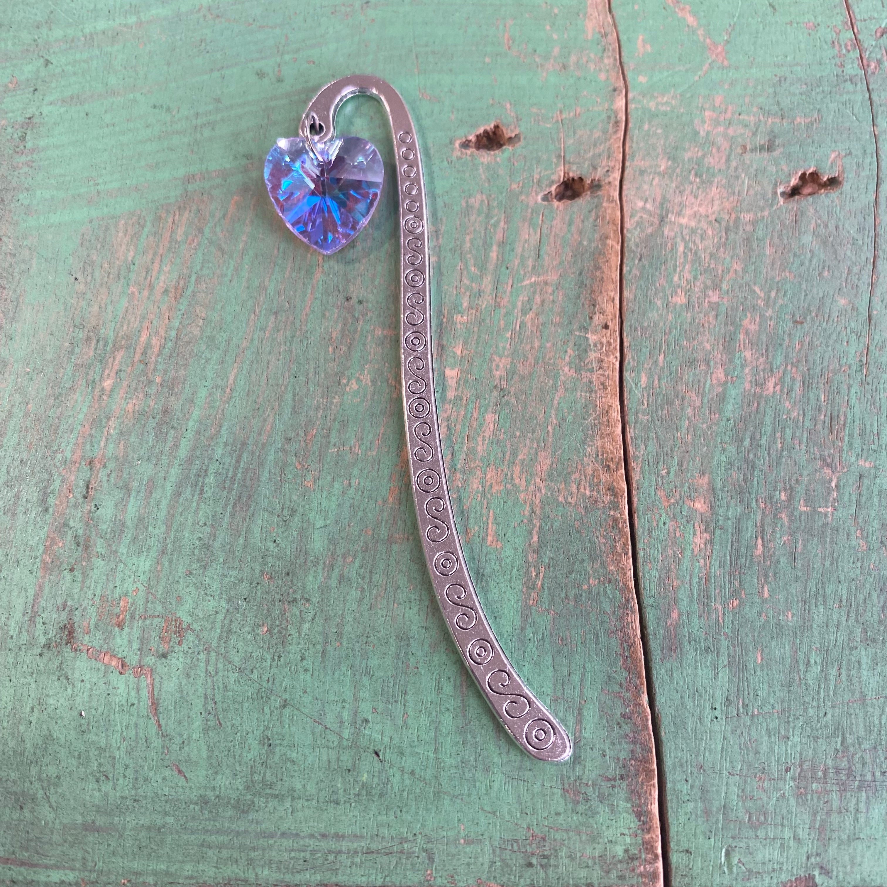 Crystal Heart Bookmarks