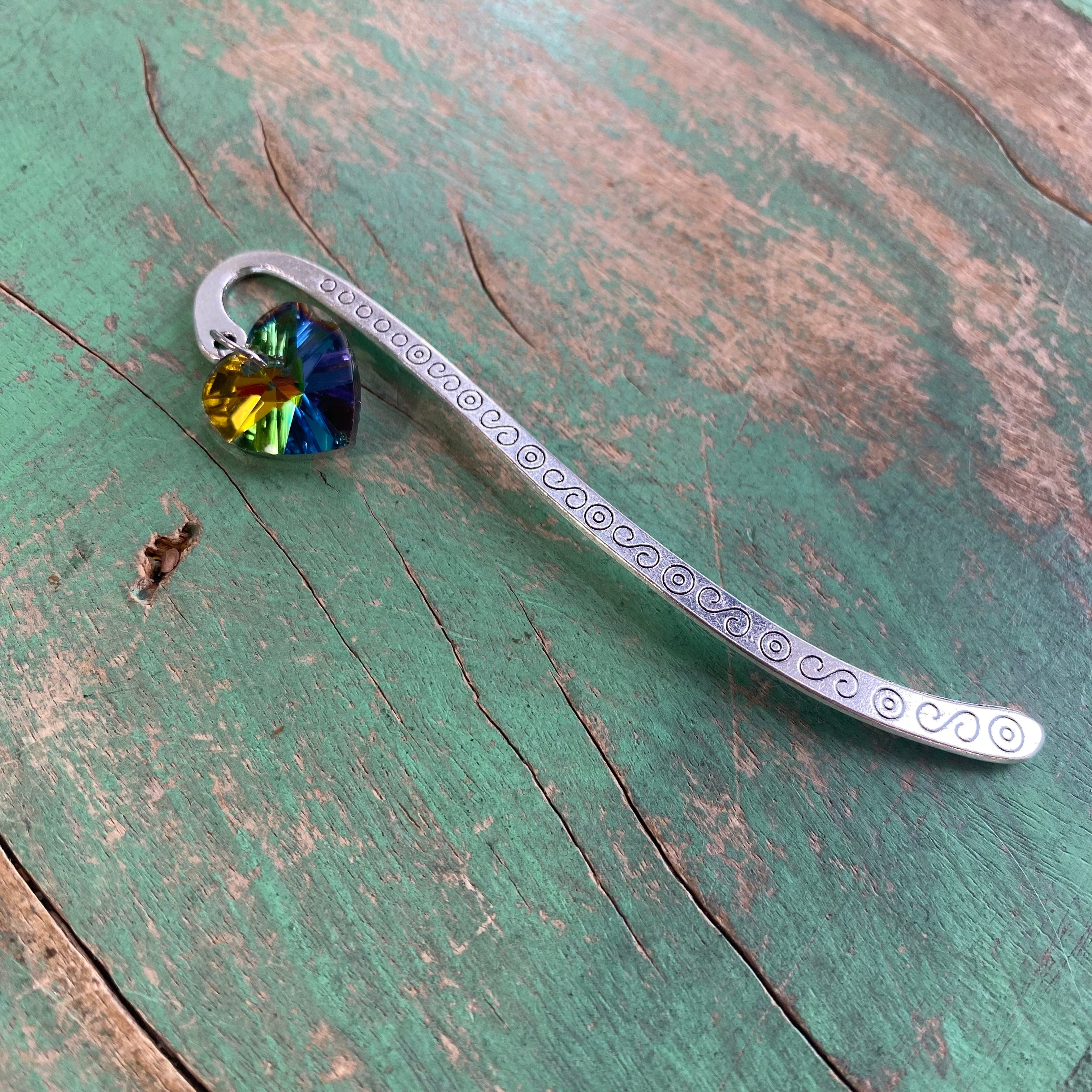 Crystal Heart Bookmarks