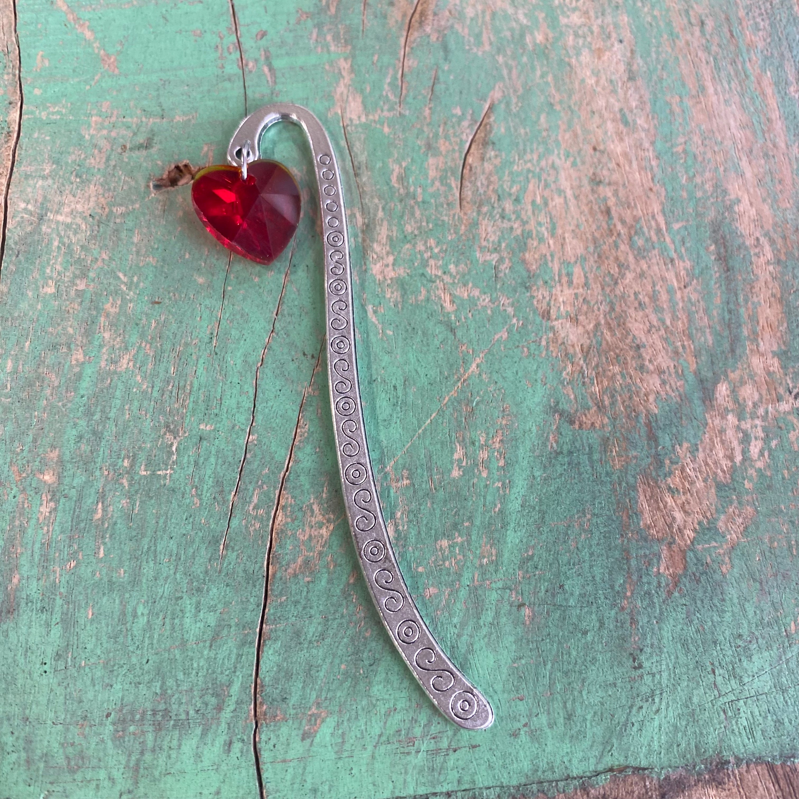 Crystal Heart Bookmarks