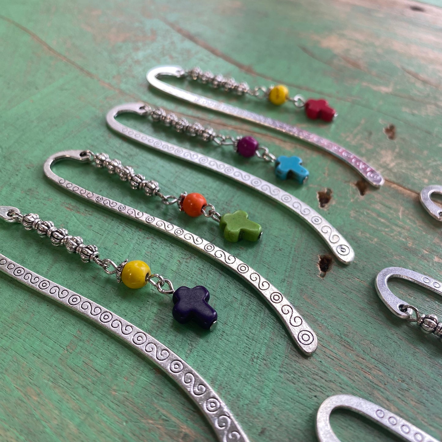 Dangling Colorful Cross Bookmarks