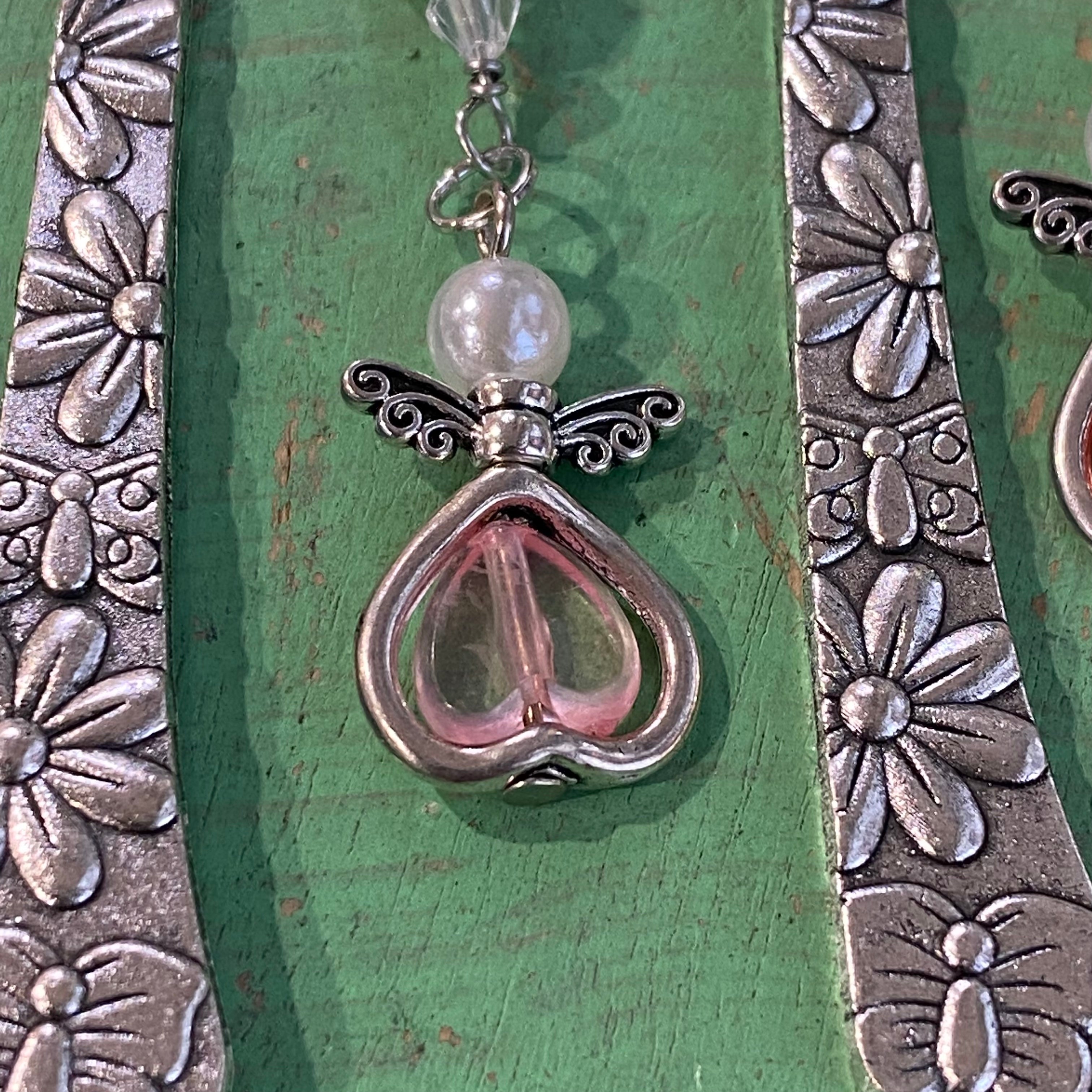 Pearl Flat Crystal Angel Bookmarks