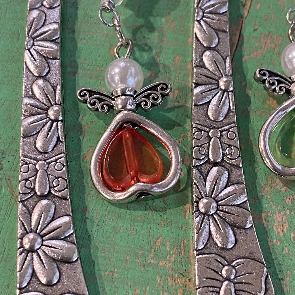 Pearl Flat Crystal Angel Bookmarks