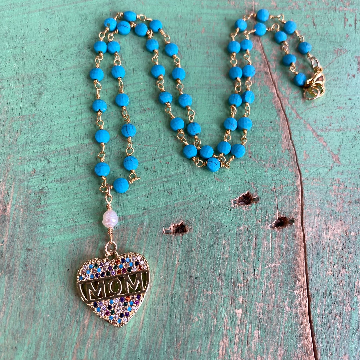 Turquoise Mom Necklace
