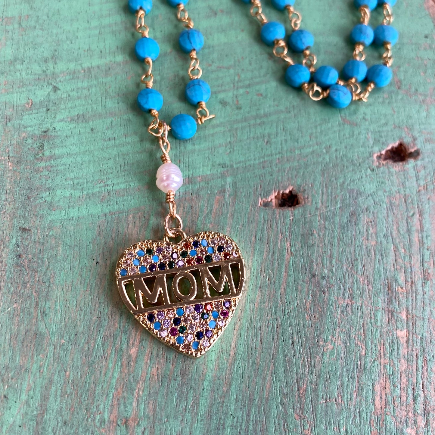 Turquoise Mom Necklace